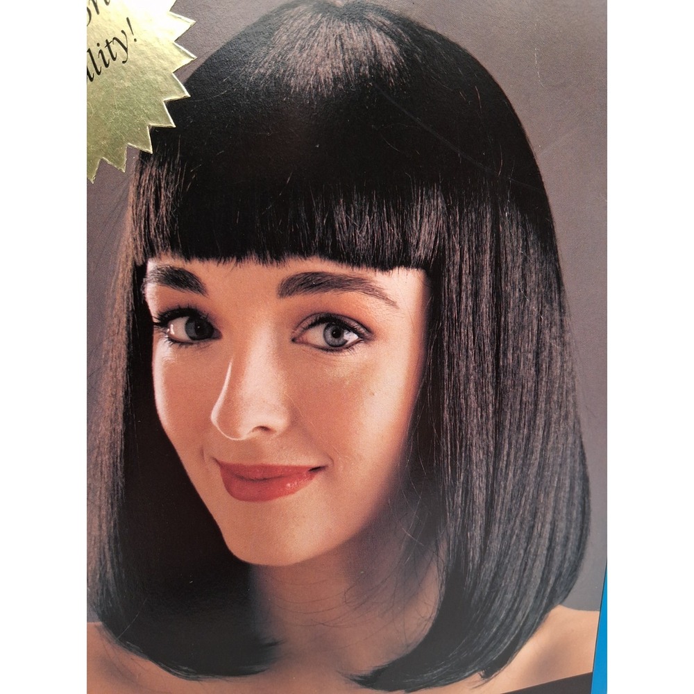 Michelle's Wig Collection Y2K Peggy Sue Black Wig - Unisex Halloween Theatre